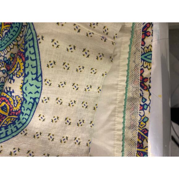 Anthropologie Maeve Manolya Pencil Skirt Paisley Midi Linen Preppy Academia 0 - Picture 15 of 16